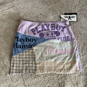 playboy graphic mini skirt